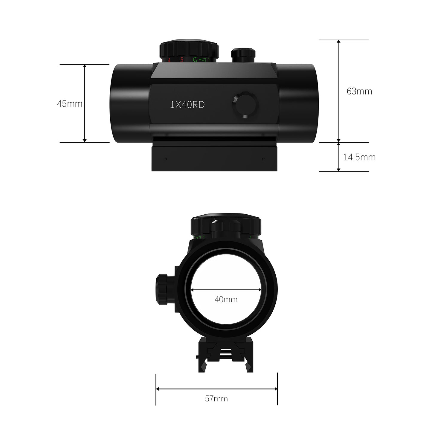 Anatkh 1×40 Red Dot Sight