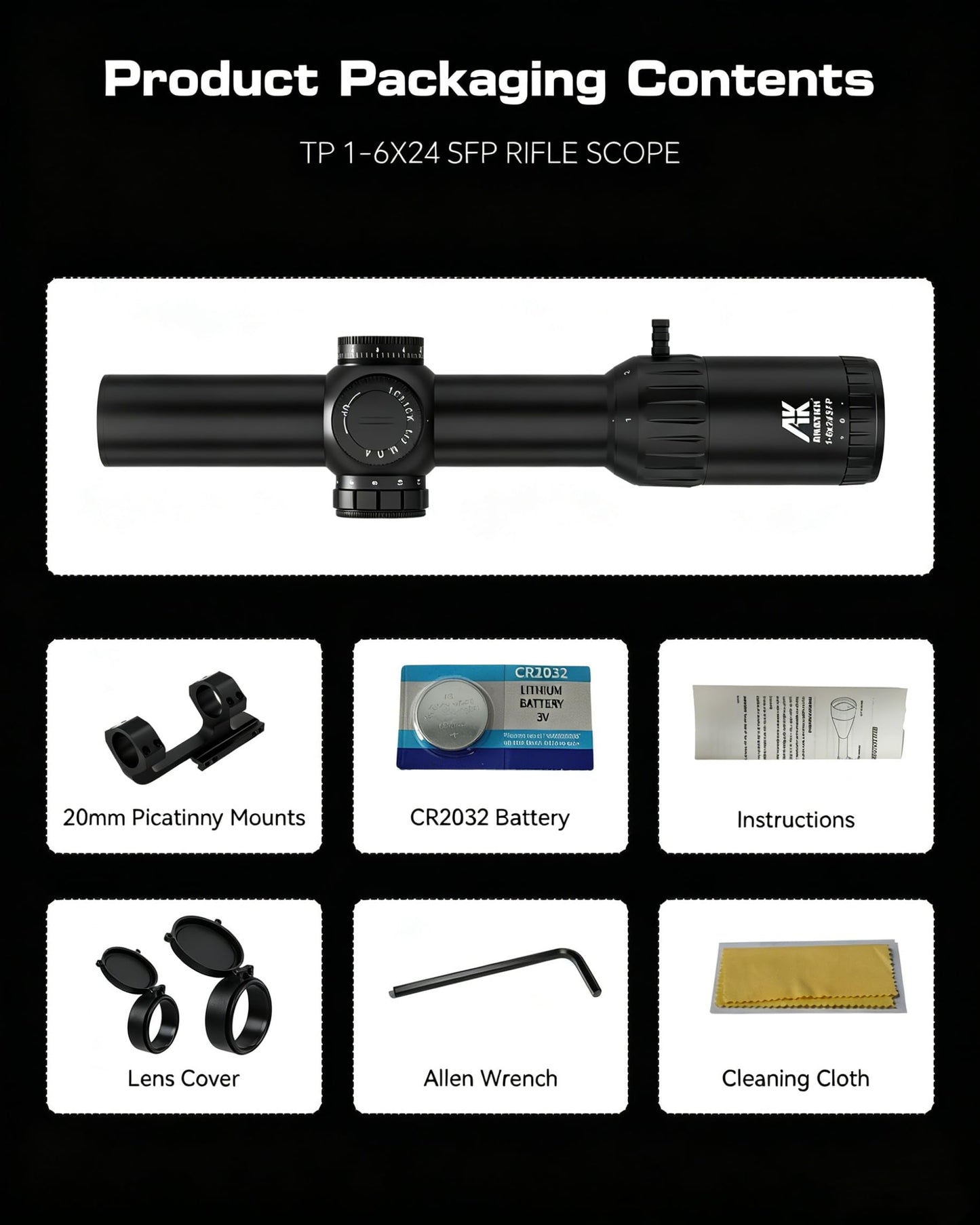 Anatkh 1-6X24 SFP Optics Scope