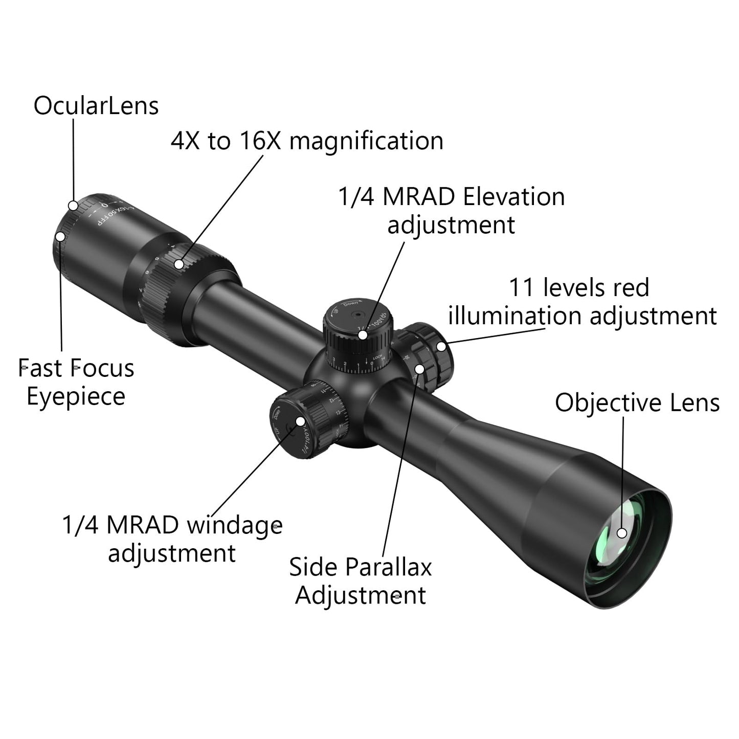 Anatkh 4-16×44 FFP Optics Scope