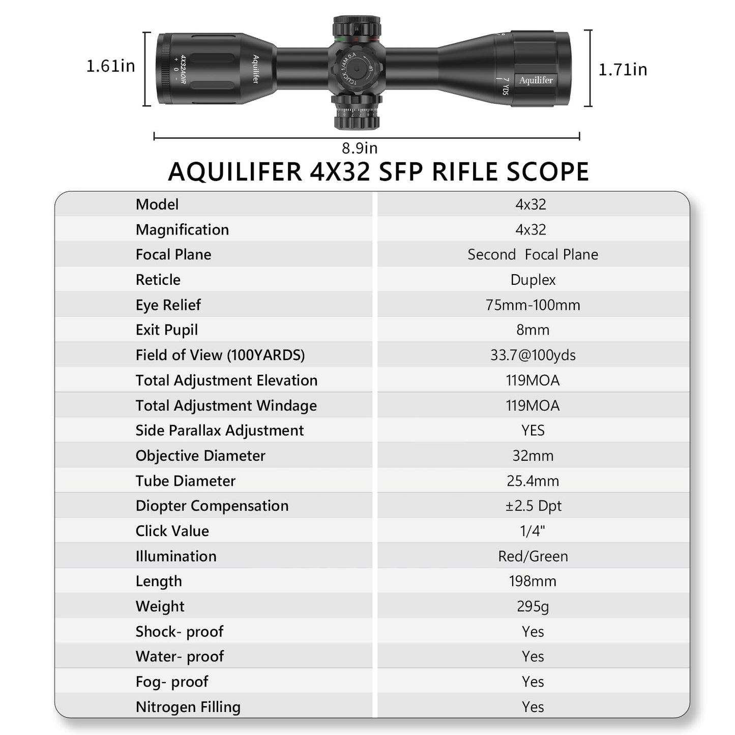 Anatkh 4X32 SFP RIFLE SCOPE